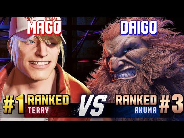 SF6 ▰ MAGO (#1 Ranked Terry) vs DAIGO (#3 Ranked Akuma) ▰ High Level Gameplay