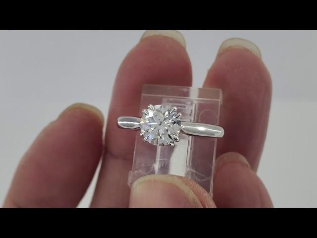 Harry Winston 1.01 ct Round Diamond Solitaire Engagement Ring D / VVS1 Rtl $38k