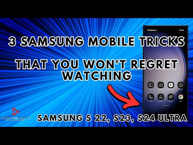 3 Samsung Mobile Tricks | Samsung S23, S24 Ultra Mobile Tricks | Samsung Mobile ke Features