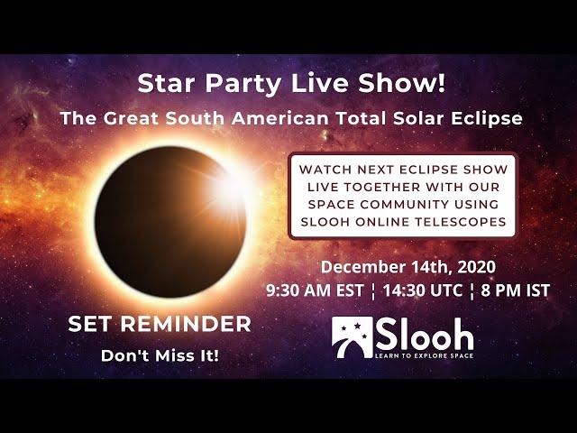 The Great South American Total Solar Eclipse - LIVE!