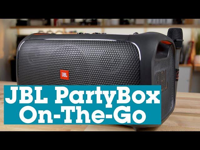 JBL PartyBox On-The-Go Bluetooth speaker with mic and light display | Crutchfield