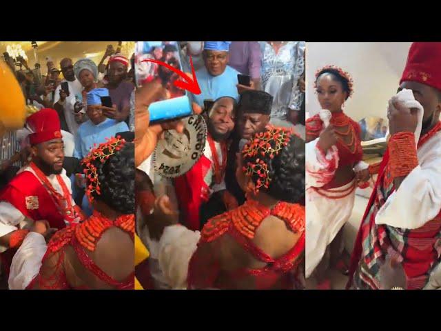 Davido Crying as he Receive Prayers from Family at his   Traditional Wedding With Chioma