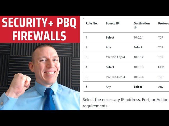 CompTIA Security+ PBQ 7 - Firewalls and Firewall Rules