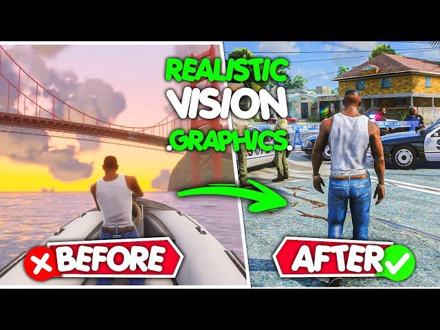 How To Remaster GTA San Andreas - 2022 | Realistic Graphics Mod [ Best For Low End PC!! ]