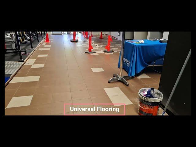 Tile removal @ Gym - Universal Flooring