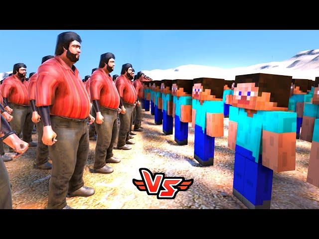 1000 Steve VS 1000 Recep İvedik - Minecraft