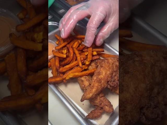 Don’t sleep on this one  #combo #crispytenders #sweetpotatofries #underrated #3littlechicks #vegas
