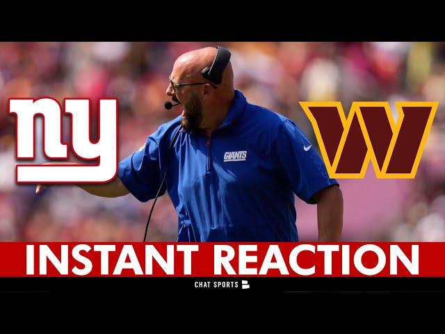 FIRE EVERYONE, SEASONS OVER | Giants vs. Commanders Instant Reaction