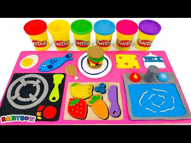 Making a Toy Kitchen, Fruit, Vegetables and Foods with Play Doh