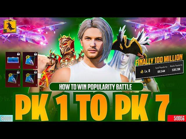 Pk1 To Pk7 Popularity Battle Journey - 100 Million Popularity Snipe - How To Win Popularity Battle