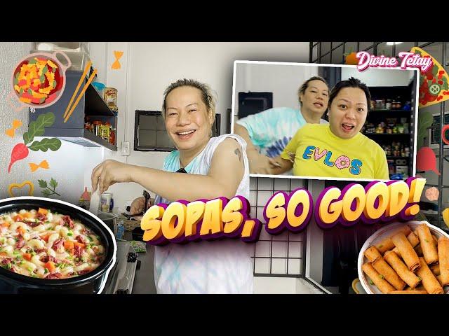 COOKING TIME! CHICKEN SOPAS AND LUMPIANG SHANGHAI FOR LUNCH | DIVINE TETAY