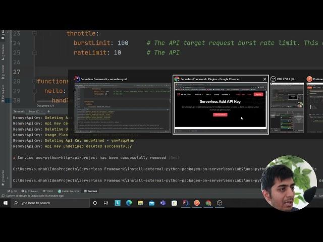 Getting Started with Serverless Framework |API Gateway and lambda | Lab 9| Usage Plan