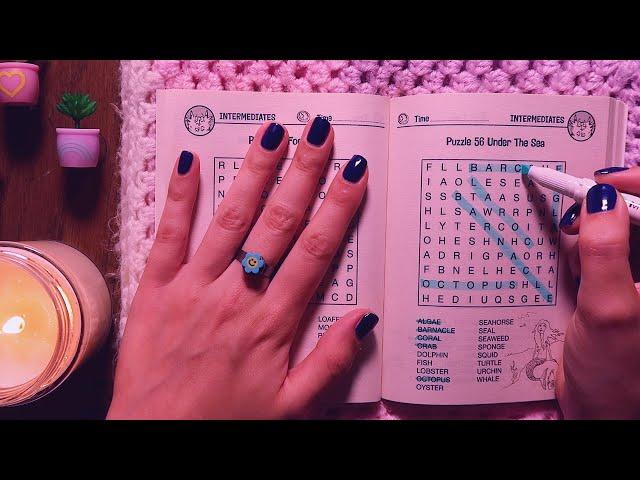 ASMR Word Search Puzzles  Close Whispering  Cozy & Relaxing 