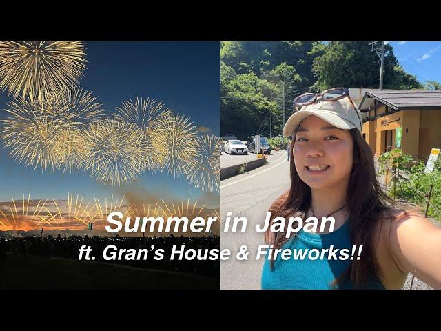 A Summer Day Vlog in Japan - Grandma's House, Nature, Ramen, FIREWORKS!!