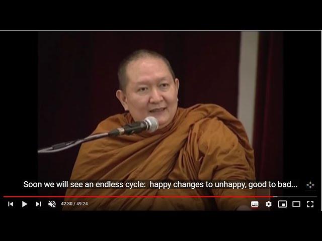 Dhamma Talk with English Subtitle by venerable Pramote Pamojjo teaching Vipassana Meditation