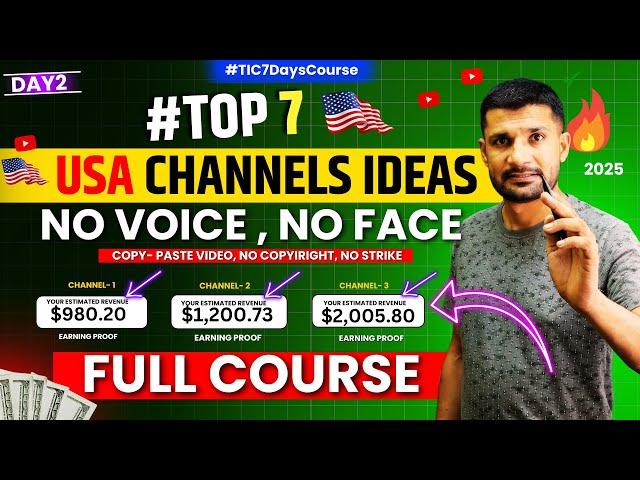 COPY PASTE- "Top 7 USA Faceless Channel Ideas" | Earning 1-8 लाख/महीना High RPM