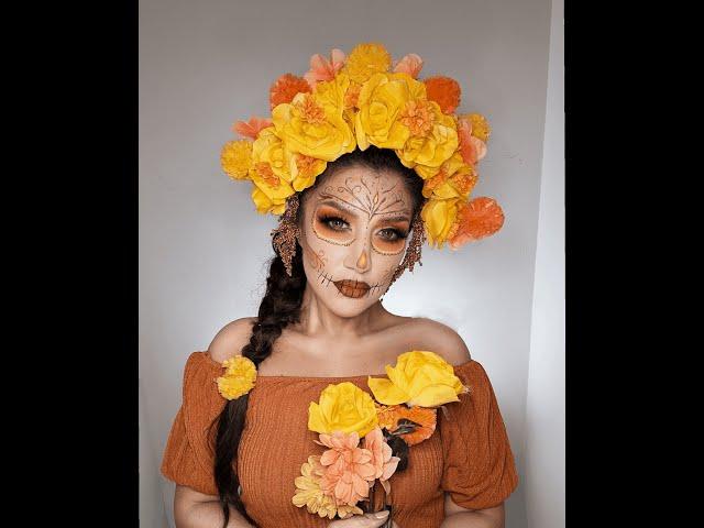  Catrina Cempasúchil: Un homenaje a nuestras raíces  TUTORIAL | auroramakeup