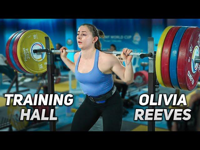  Olivia Reeves | SN 110 | C&J 140 | BS 185 | Training Hall of IWF World Cup 2024