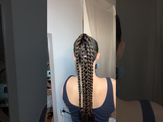 Beginner braiding hairstyle! #fyp #explore #hairstyle #hairtutorial #easyhairstyle #braids #hair