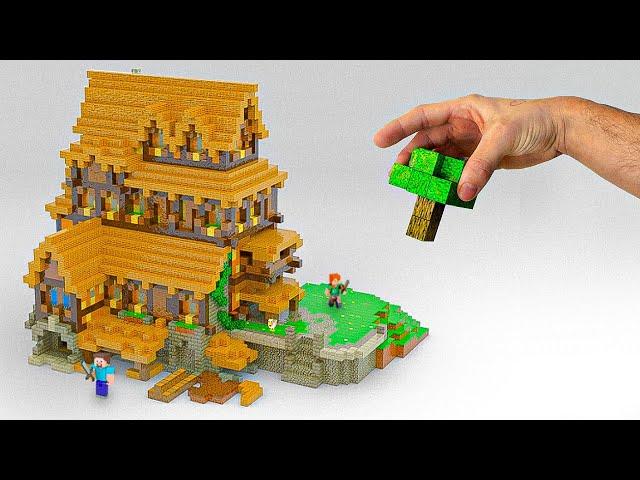 I Made a Minecraft Kingdom with Magnetic Minecraft Blocks