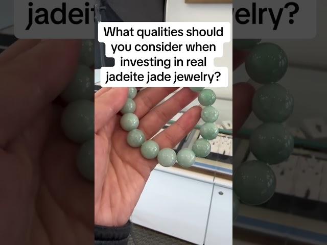 What qualities should you consider when investing in real jadeite jade jewelry? #jewelry  #ytshorts