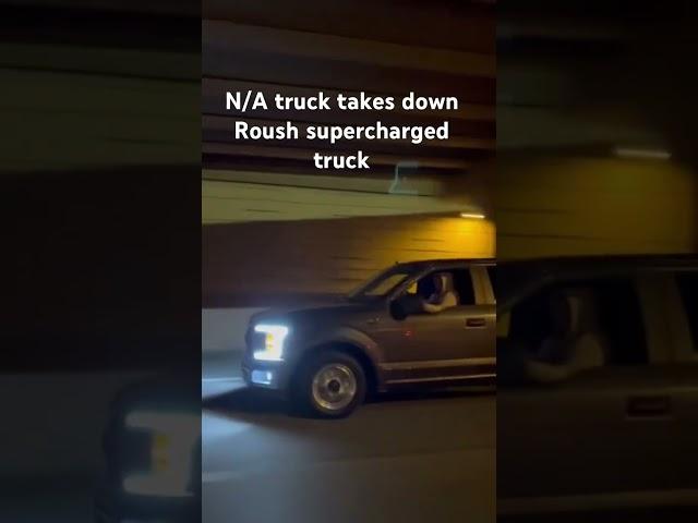 Coyote Direct NA F-150 takes down aml Roush charged F150 #coyotedirect