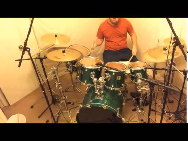 Yamaha Maple Custom (gold lug) drum set sound test