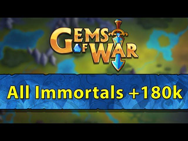 ️ Gems of War: All 11 Immortals Launch Day and 180k VP PvP Rush ️