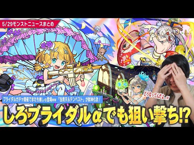 【モンスト】しろ、またしても推しα登場で狙い撃ちされるww『ブライダル5』αガチャ開催！《チヨα/三途α/物干し竿α》登場！オリトラ限定『包青天＆テンペスト』＆『紫苑』獣神化改！新木轟絶も！【しろ】