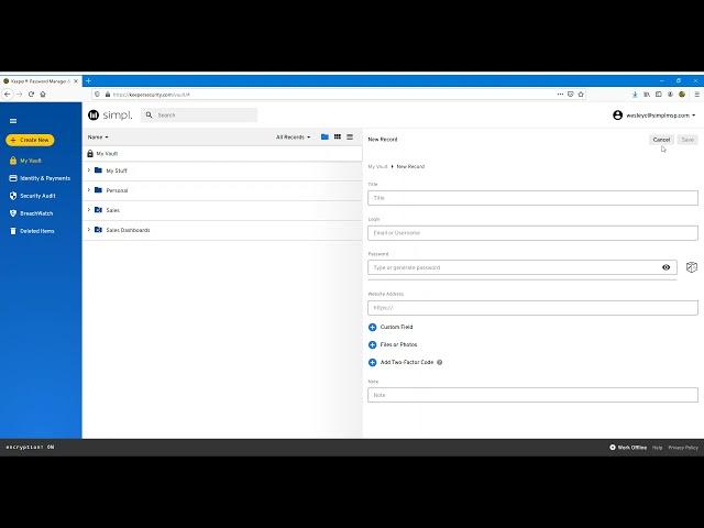 Keeper Password Manager Demo