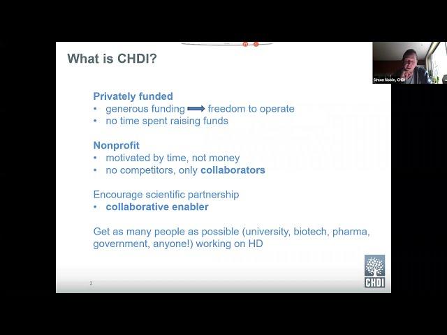 What is CHDI?: Dr Simon Noble, CHDI