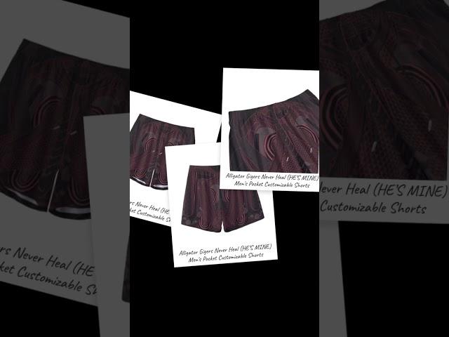Alligator Gigers Never Heal (HE’S MINE) Men's Pocket Customizable Shorts