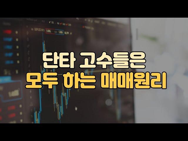 단타 고수들은 모두 하는 매매방법