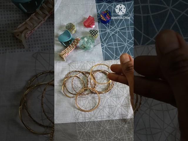 wow super easy 2 minutes Diy clutcher and hair band  Holder Bangles Reuse idea... trending...