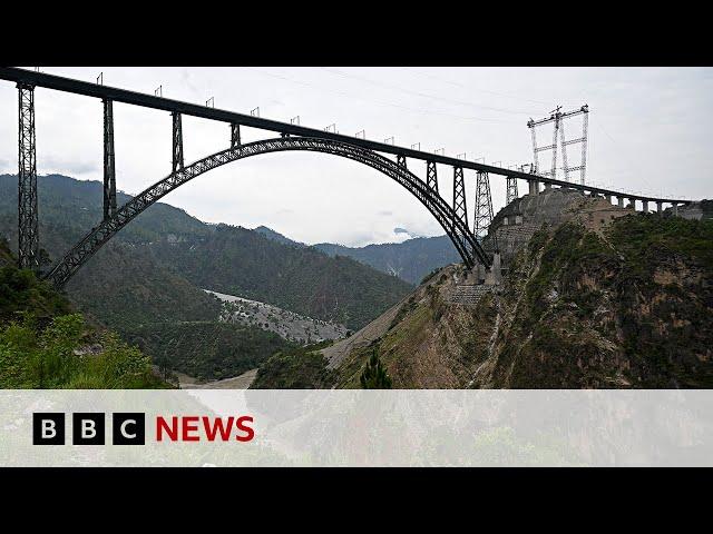 World’s highest railway bridge set to open in Kashmir | BBC News