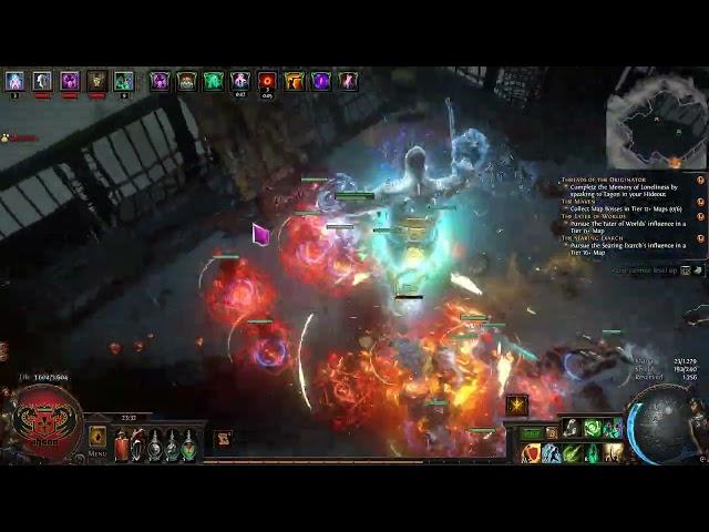 PATH OF EXILE 3.26 ENDGAME DORYANI'S SKELETON MAGES T16 GAMEPLAY MID/LOW BUDGET