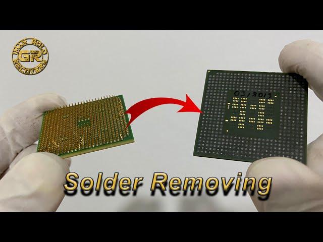 Best of method for removing Cpu Processor pins | Tin Remover Solution | Gold Recovery from Cpus