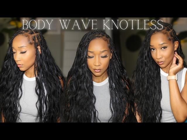 DIY Smedium Knotless Body Wave Braids ft Hot Braids