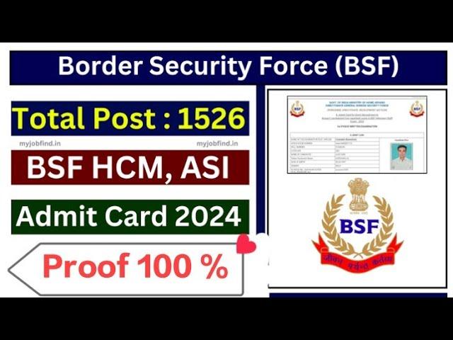 BSF HCM ASI Physical Date 2024llbsf hcm Physical Admit Card 2024llbsf hcm asi 2024||#bsfhcm