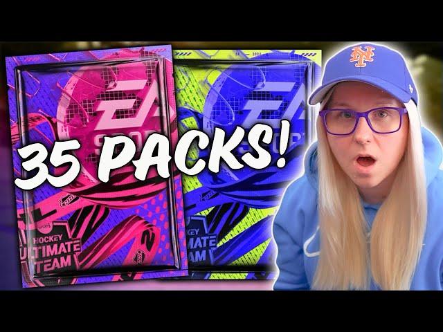 OPENING 35 PACKS! CAN I PULL 20+ PURPLES? NHL 24 HUT