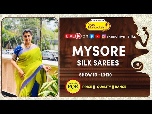 Mysore Silk Sarees Collection | WhatsApp 89 0001 0002 | Kancheepuram Varamahalakshmi Silks LIVE