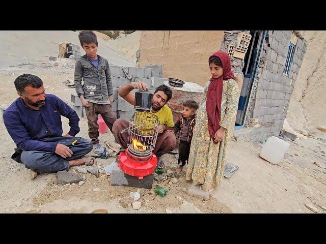 A father's love for his children, making a heater and a dog's winter house