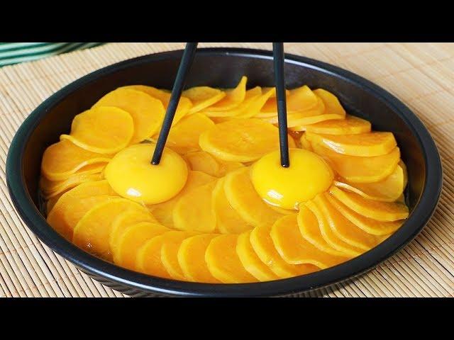 Sweet potato new way to eat, add 2 eggs, layered soft, breakfast preferred! 【阿胖面食】