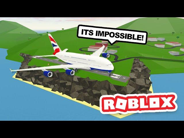 Landing the BIGGEST PLANE on the SMALLEST RUNWAY in ROBLOX PILOT TRAINING FLIGHT SIMULATOR