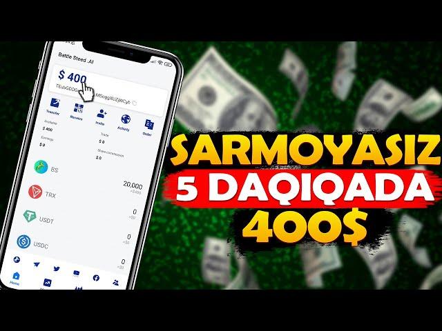 SARMOYASIZ 5 DAQIQADA 400$ ISHLASH 2023 | INTERNETDA SARMOYASIZ PUL ISHLASH 2023