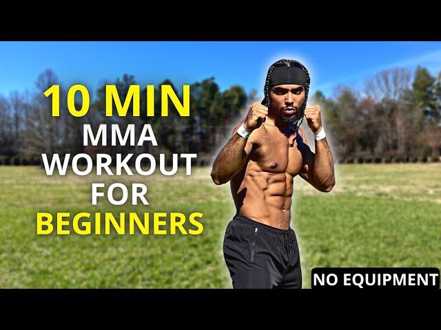 10 Min MMA Workout For Beginners | EASY Combat Moves