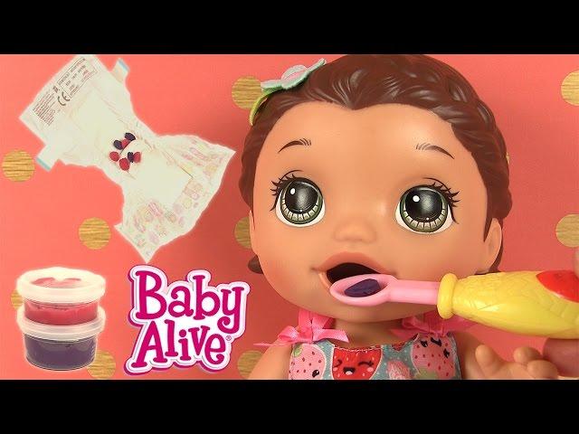 Baby Alive Lily Bébé Glouton Super Snacks Snackin' Lily Brunette