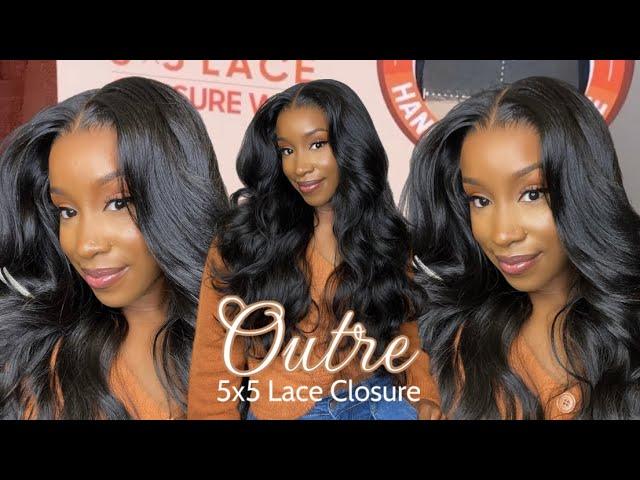 *NEW* $44 OUTRE 5x5 LACE CLOSURE Human Hair Blend Wig| Body Curl 24”|