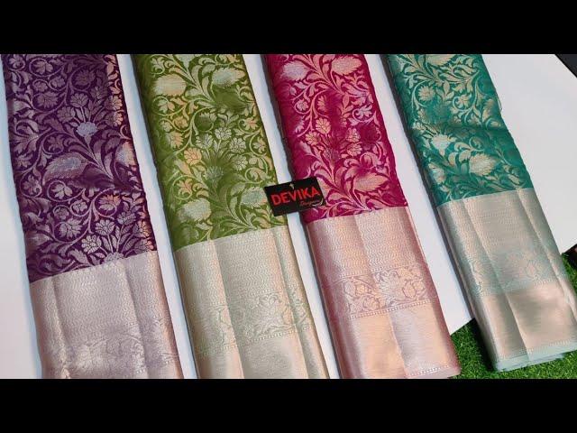 Banaras kanchipuram pattu with antic boarder sarees | akki latest collections