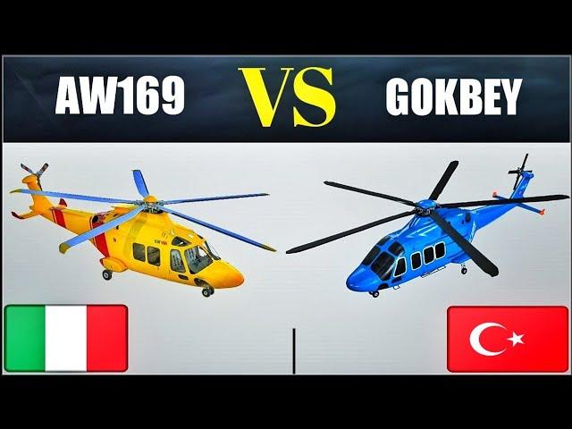 Turkish Gokbey VS Italian AW169 Utility Helicopter